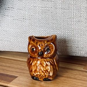 Owl toothpick holder